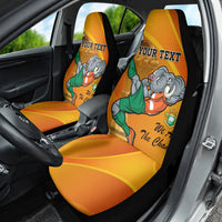 Custom Ivory Coast Football Car Seat Cover 2024 Mascot With Champions Trophy - Wonder Print Shop