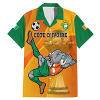 Custom Ivory Coast Football Family Matching Mermaid Dress and Hawaiian Shirt 2024 Mascot With Champions Trophy - Wonder Print Shop