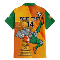 Custom Ivory Coast Football Family Matching Mermaid Dress and Hawaiian Shirt 2024 Mascot With Champions Trophy - Wonder Print Shop