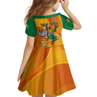 Custom Ivory Coast Football Family Matching Off Shoulder Short Dress and Hawaiian Shirt 2024 Mascot With Champions Trophy - Wonder Print Shop