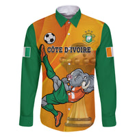Custom Ivory Coast Football Family Matching Puletasi and Hawaiian Shirt 2024 Mascot With Champions Trophy - Wonder Print Shop