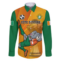 Custom Ivory Coast Football Family Matching Short Sleeve Bodycon Dress and Hawaiian Shirt 2024 Mascot With Champions Trophy - Wonder Print Shop