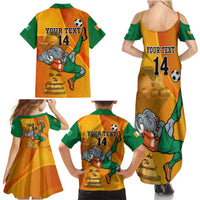 Custom Ivory Coast Football Family Matching Summer Maxi Dress and Hawaiian Shirt 2024 Mascot With Champions Trophy - Wonder Print Shop