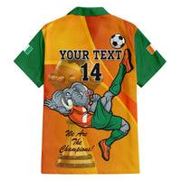Custom Ivory Coast Football Family Matching Summer Maxi Dress and Hawaiian Shirt 2024 Mascot With Champions Trophy - Wonder Print Shop
