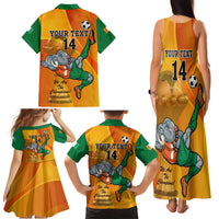 Custom Ivory Coast Football Family Matching Tank Maxi Dress and Hawaiian Shirt 2024 Mascot With Champions Trophy - Wonder Print Shop