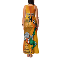Custom Ivory Coast Football Family Matching Tank Maxi Dress and Hawaiian Shirt 2024 Mascot With Champions Trophy - Wonder Print Shop