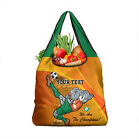 Custom Ivory Coast Football Grocery Bag Mascot With Champions Trophy