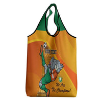 Custom Ivory Coast Football Grocery Bag Mascot With Champions Trophy