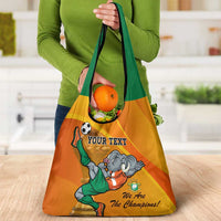 Custom Ivory Coast Football Grocery Bag Mascot With Champions Trophy