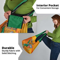 Custom Ivory Coast Football Grocery Bag Mascot With Champions Trophy