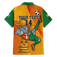Custom Ivory Coast Football Hawaiian Shirt 2024 Mascot With Champions Trophy - Wonder Print Shop