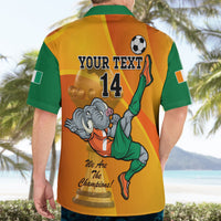 Custom Ivory Coast Football Hawaiian Shirt 2024 Mascot With Champions Trophy - Wonder Print Shop