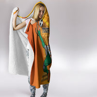 Custom Ivory Coast Football Hooded Blanket 2024 Mascot With Champions Trophy