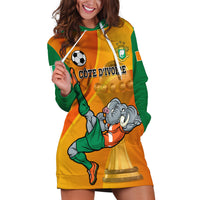Custom Ivory Coast Football Hoodie Dress 2024 Mascot With Champions Trophy - Wonder Print Shop