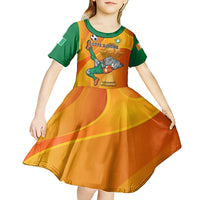 Custom Ivory Coast Football Kid Short Sleeve Dress 2024 Mascot With Champions Trophy - Wonder Print Shop