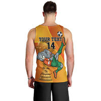 Custom Ivory Coast Football Men Tank Top 2024 Mascot With Champions Trophy - Wonder Print Shop