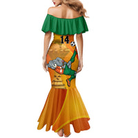 Custom Ivory Coast Football Mermaid Dress 2024 Mascot With Champions Trophy - Wonder Print Shop