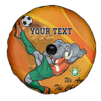 Custom Ivory Coast Football Spare Tire Cover 2024 Mascot With Champions Trophy - Wonder Print Shop
