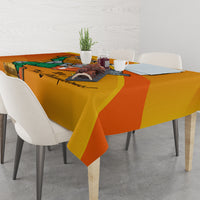 Custom Ivory Coast Football Tablecloth 2024 Mascot With Champions Trophy - Wonder Print Shop