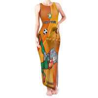Custom Ivory Coast Football Tank Maxi Dress 2024 Mascot With Champions Trophy - Wonder Print Shop