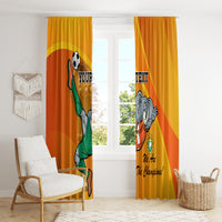 Custom Ivory Coast Football Window Curtain 2024 Mascot With Champions Trophy - Wonder Print Shop