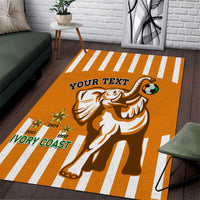 Custom Ivory Coast Football Area Rug Les Elephants 3rd Champions Proud - Wonder Print Shop