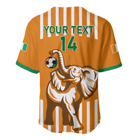 Custom Ivory Coast Football Baseball Jersey Les Elephants 3rd Champions Proud - Wonder Print Shop
