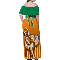 Custom Ivory Coast Football Family Matching Off Shoulder Maxi Dress and Hawaiian Shirt Les Elephants 3rd Champions Proud - Wonder Print Shop