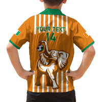 Custom Ivory Coast Football Family Matching Off Shoulder Short Dress and Hawaiian Shirt Les Elephants 3rd Champions Proud - Wonder Print Shop