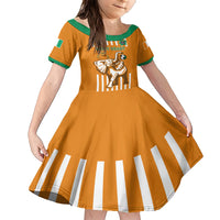 Custom Ivory Coast Football Family Matching Short Sleeve Bodycon Dress and Hawaiian Shirt Les Elephants 3rd Champions Proud - Wonder Print Shop