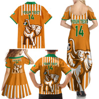 Custom Ivory Coast Football Family Matching Summer Maxi Dress and Hawaiian Shirt Les Elephants 3rd Champions Proud - Wonder Print Shop