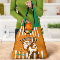 Custom Ivory Coast Football Grocery Bag Les Elephants 3rd Champions Proud