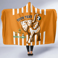 Custom Ivory Coast Football Hooded Blanket Les Elephants 3rd Champions Proud