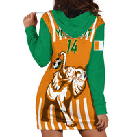 Custom Ivory Coast Football Hoodie Dress Les Elephants 3rd Champions Proud - Wonder Print Shop