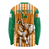 Custom Ivory Coast Football Long Sleeve Shirt Les Elephants 3rd Champions Proud - Wonder Print Shop