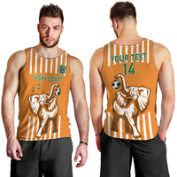 Custom Ivory Coast Football Men Tank Top Les Elephants 3rd Champions Proud - Wonder Print Shop