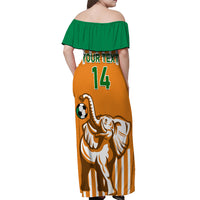 Custom Ivory Coast Football Off Shoulder Maxi Dress Les Elephants 3rd Champions Proud - Wonder Print Shop