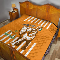 Custom Ivory Coast Football Quilt Les Elephants 3rd Champions Proud - Wonder Print Shop