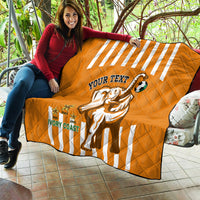 Custom Ivory Coast Football Quilt Les Elephants 3rd Champions Proud - Wonder Print Shop