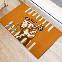 Custom Ivory Coast Football Rubber Doormat Les Elephants 3rd Champions Proud - Wonder Print Shop