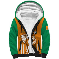 Custom Ivory Coast Football Sherpa Hoodie Les Elephants 3rd Champions Proud - Wonder Print Shop
