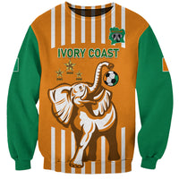 Custom Ivory Coast Football Sweatshirt Les Elephants 3rd Champions Proud - Wonder Print Shop