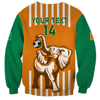 Custom Ivory Coast Football Sweatshirt Les Elephants 3rd Champions Proud - Wonder Print Shop