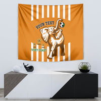 Custom Ivory Coast Football Tapestry Les Elephants 3rd Champions Proud - Wonder Print Shop