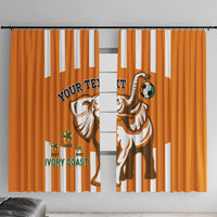 Custom Ivory Coast Football Window Curtain Les Elephants 3rd Champions Proud - Wonder Print Shop