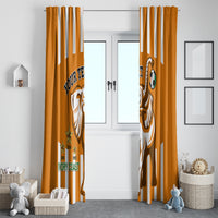Custom Ivory Coast Football Window Curtain Les Elephants 3rd Champions Proud - Wonder Print Shop