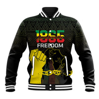 Juneteenth Freedom Day Baseball Jacket 1865 Black Independence African Pattern - Wonder Print Shop