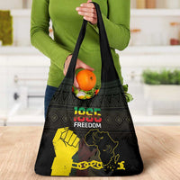 Juneteenth Freedom Day Grocery Bag 1865 Black Independence African Pattern
