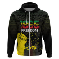Juneteenth Freedom Day Hoodie 1865 Black Independence African Pattern - Wonder Print Shop