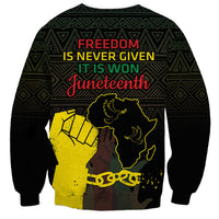 Juneteenth Freedom Day Sweatshirt 1865 Black Independence African Pattern - Wonder Print Shop
